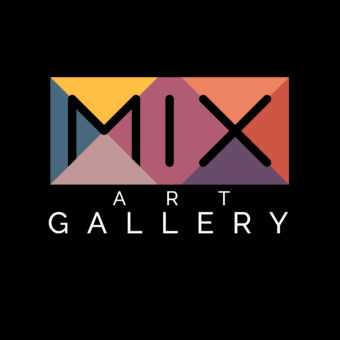 The logo for mixx art gallery.