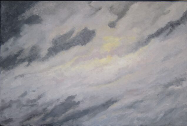 An oil painting of a cloudy sky.