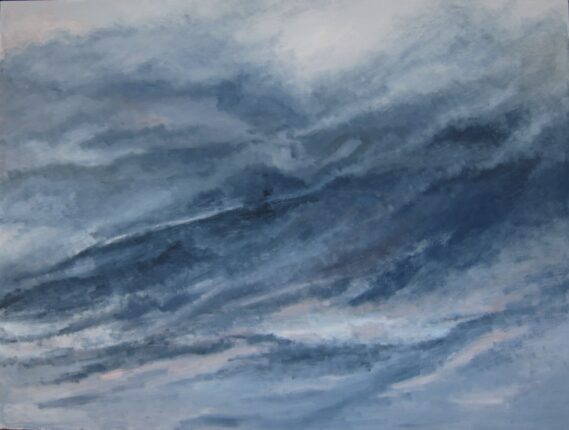 A painting of a stormy sea.